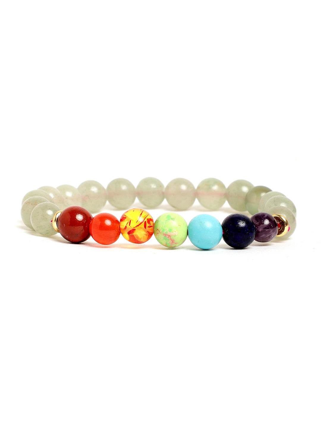 Green Aventurian Seven Chakra Bracelet