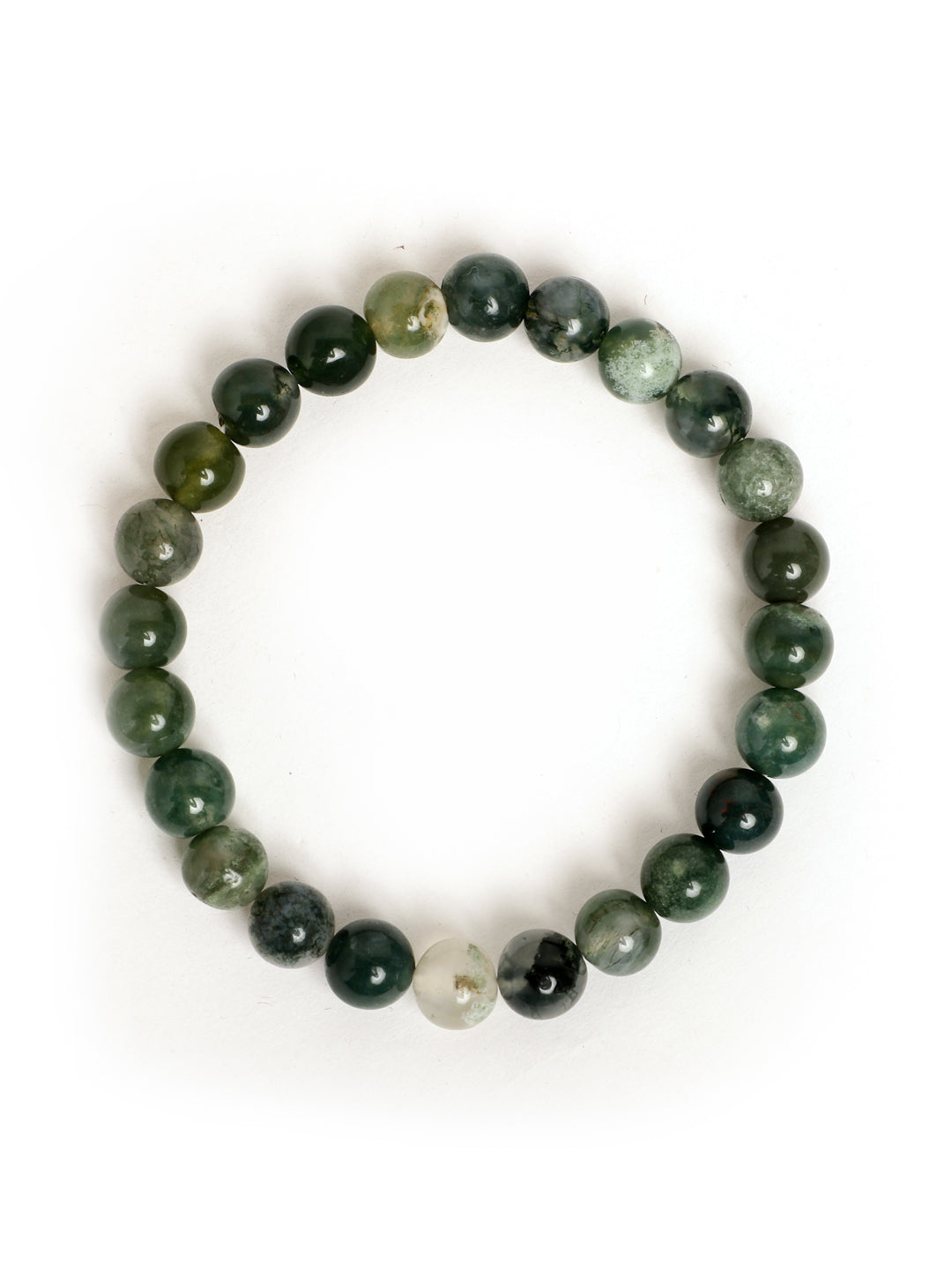 Mos Agate Semi Precious Stone Bracelet