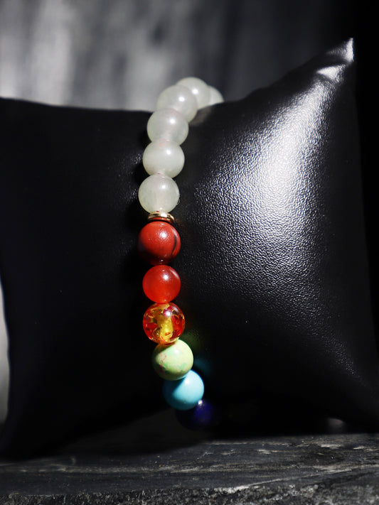 Green Aventurian Seven Chakra Bracelet