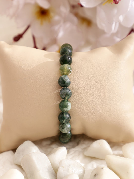 Mos Agate Semi Precious Stone Bracelet