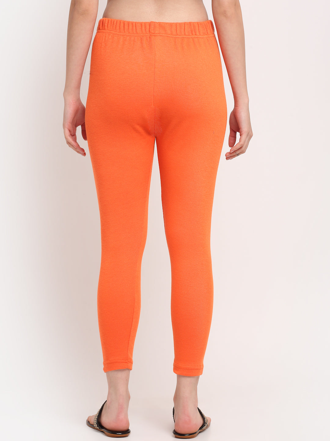 Orange Woolen Ankle-Length Legging