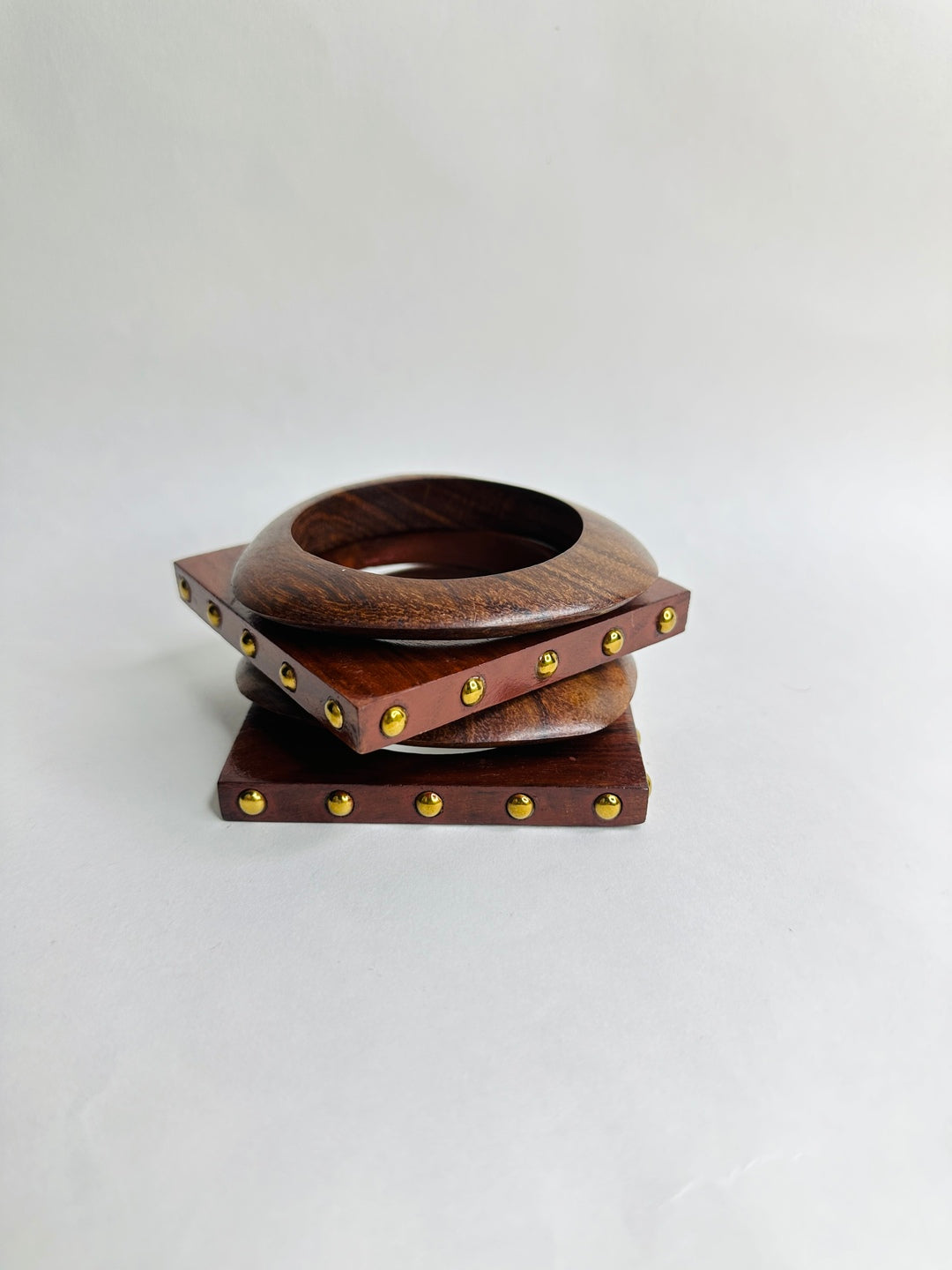 Earth Luxe Wooden Bangles-Set of 4