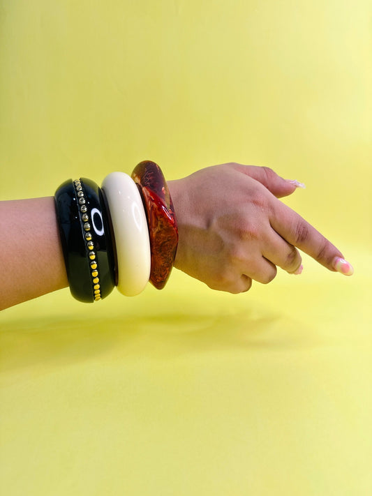 Date Night Resin Bangles-Set of 3