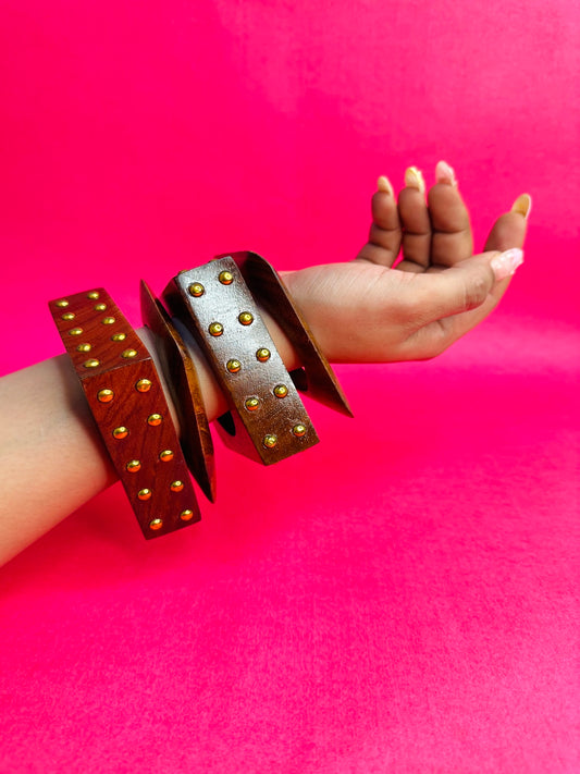 Shor Bazaar wooden Bangles-Set of 4
