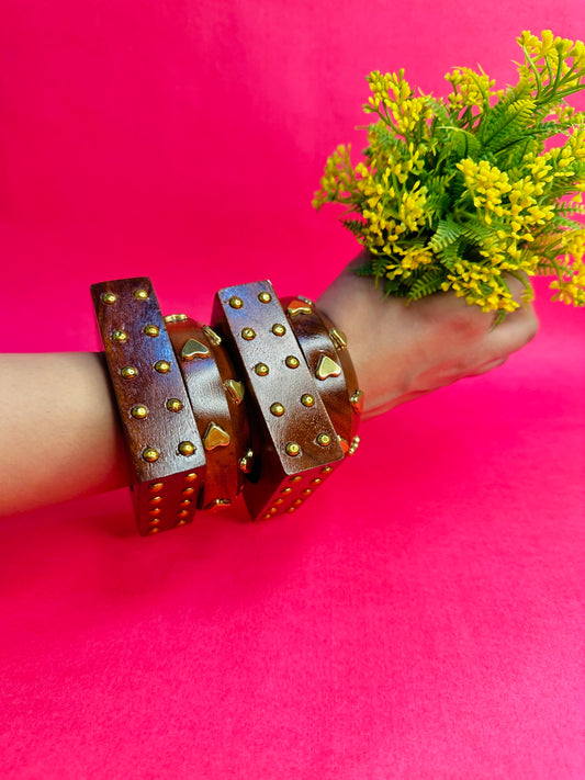 Dilbar wooden Bangles-Set of 4