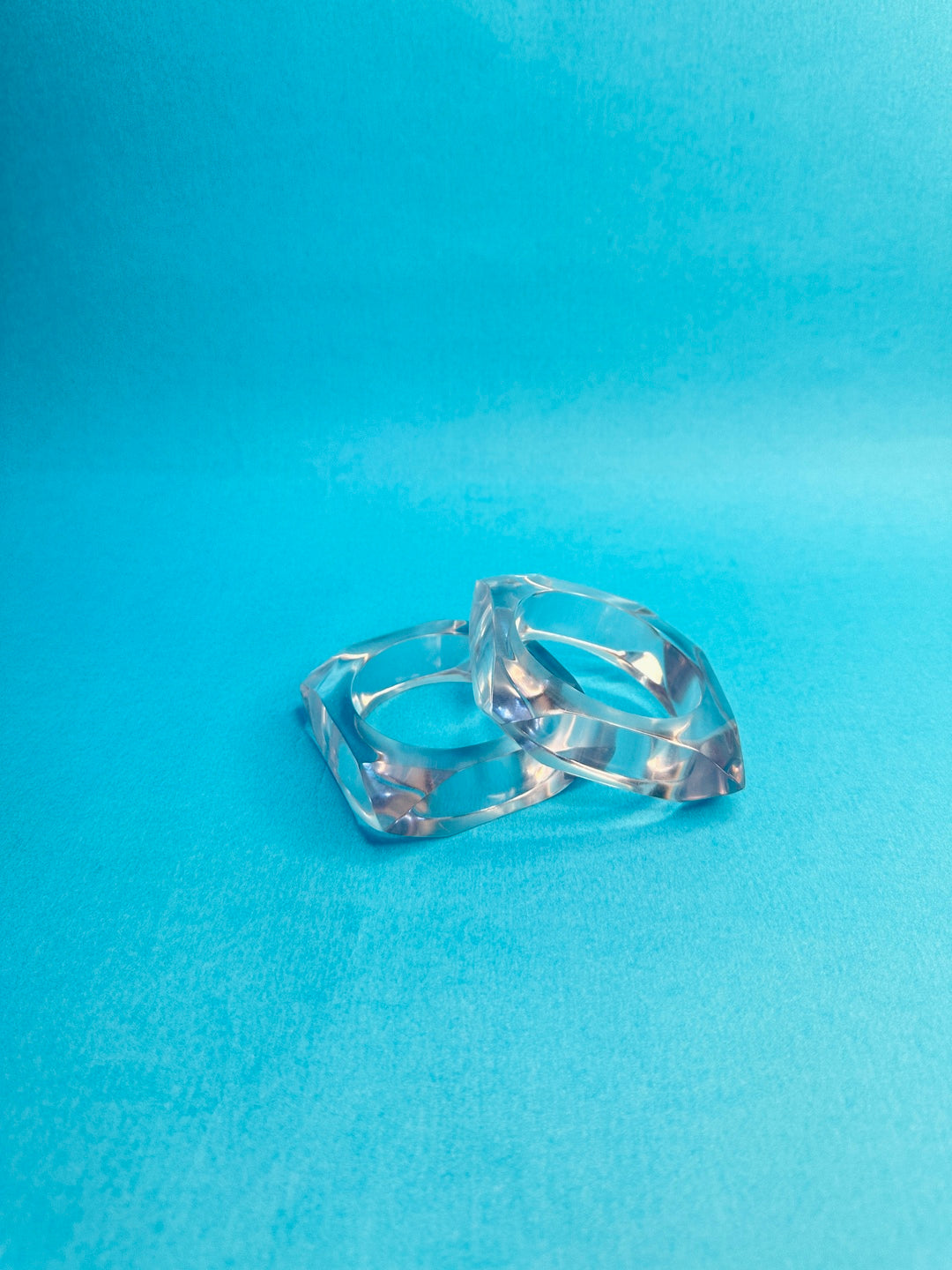 Crystal Resin Bangles-Set of 2