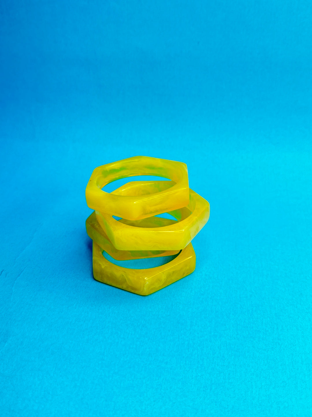 Sunflower Resin Bangles-Set of 3