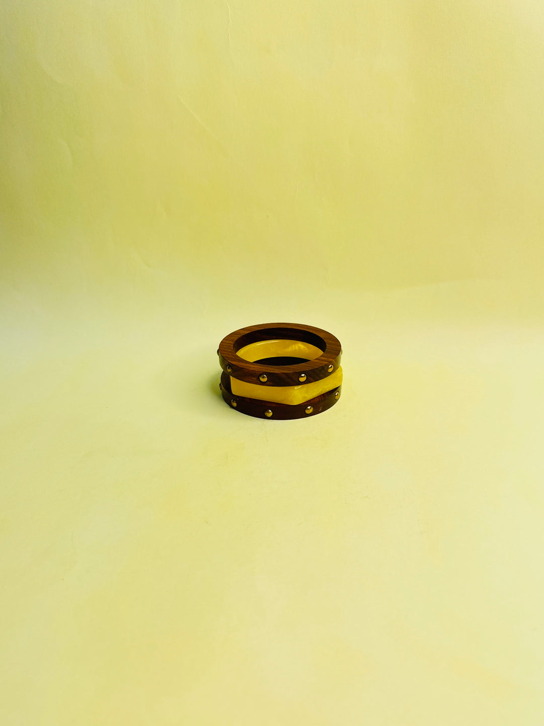 Roshni Resin,Brass & Wood Bangles-Set of 3