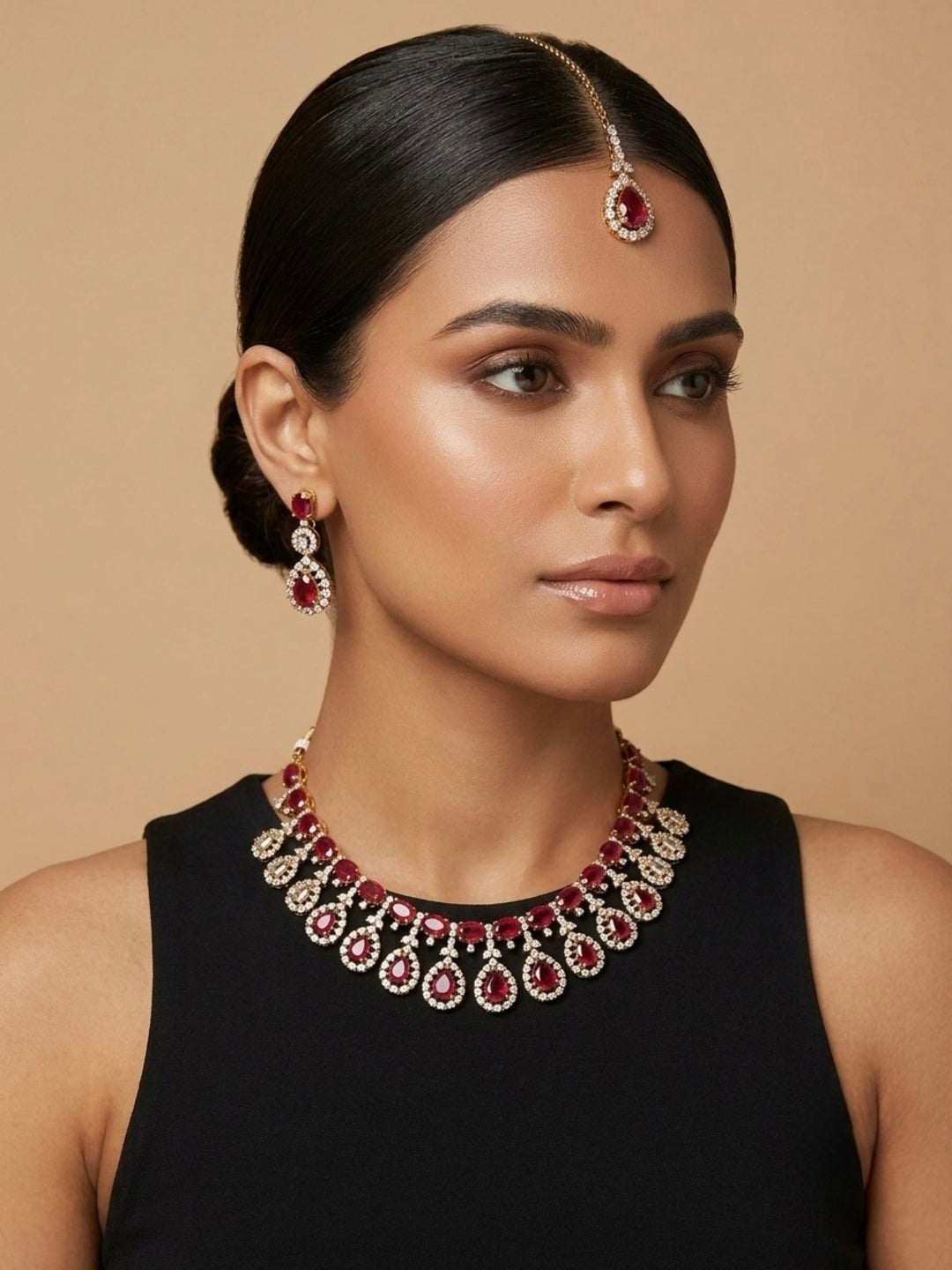 Jodha Bai Jewellery Set With Mangtika