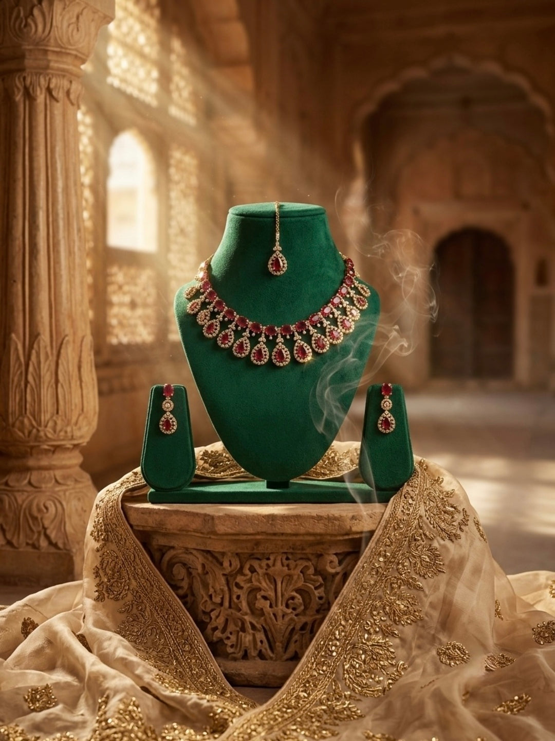 Jodha Bai Jewellery Set With Mangtika