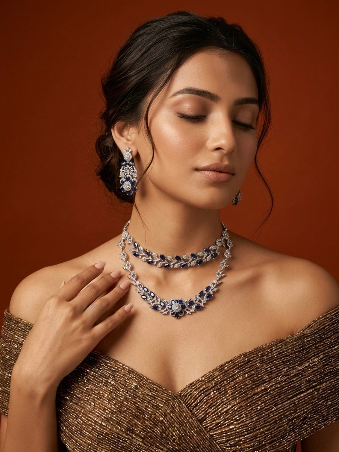 Princess Diane Double Layer Jewellery Set