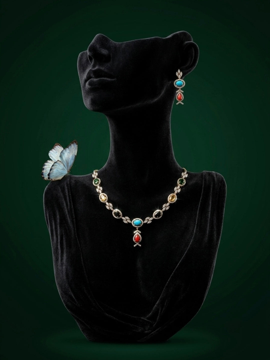 Navratna Jewellery Set