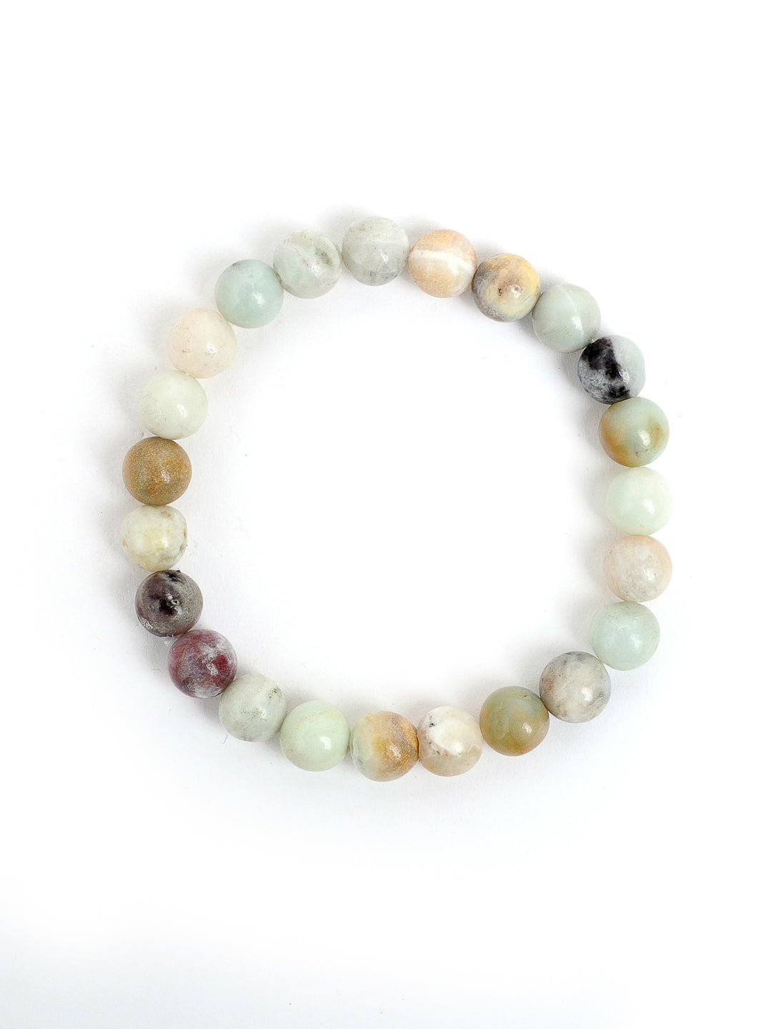 Combo Of Amazonite  And Lawa Semi Precious Stone Bracelet