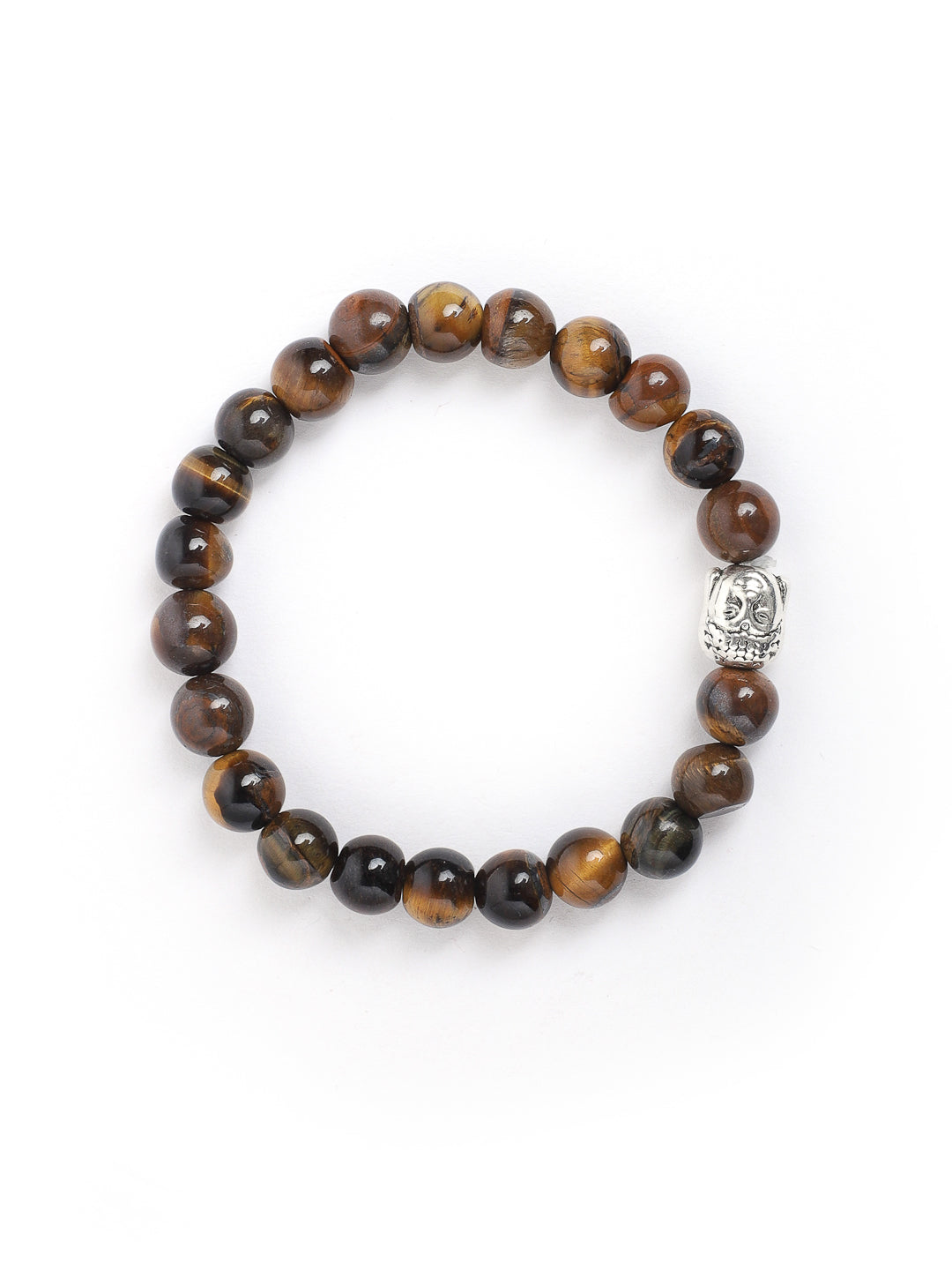 Combo Of Tiger Eye  And Lawa  Semi Precious Stone Bracelet