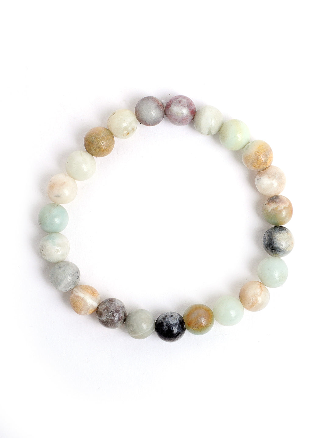 Combo Of Tiger Eye And Amazonite Semi Precious Stone Bracelet