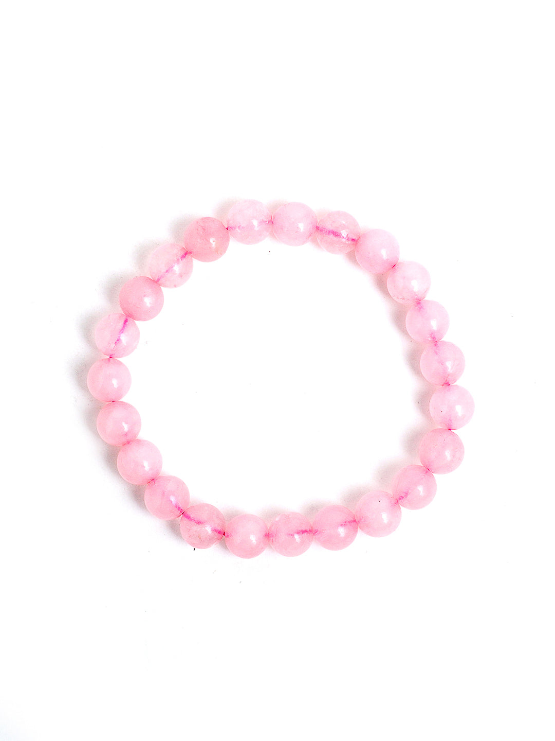Combo Of Howlite And Rose Quartz Semi Precious Stone Bracelet