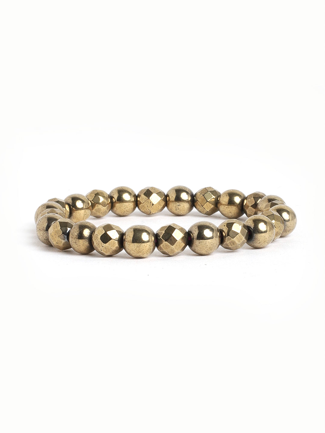 Combo Of Lawa, Golden Pyrite And Tiger Eye Semi Precious Stone Bracelet