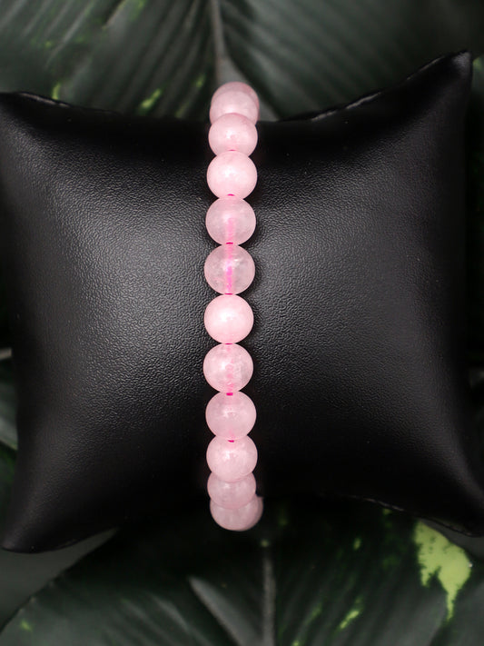 Rose Quartz Semi Precious Stone Bracelet