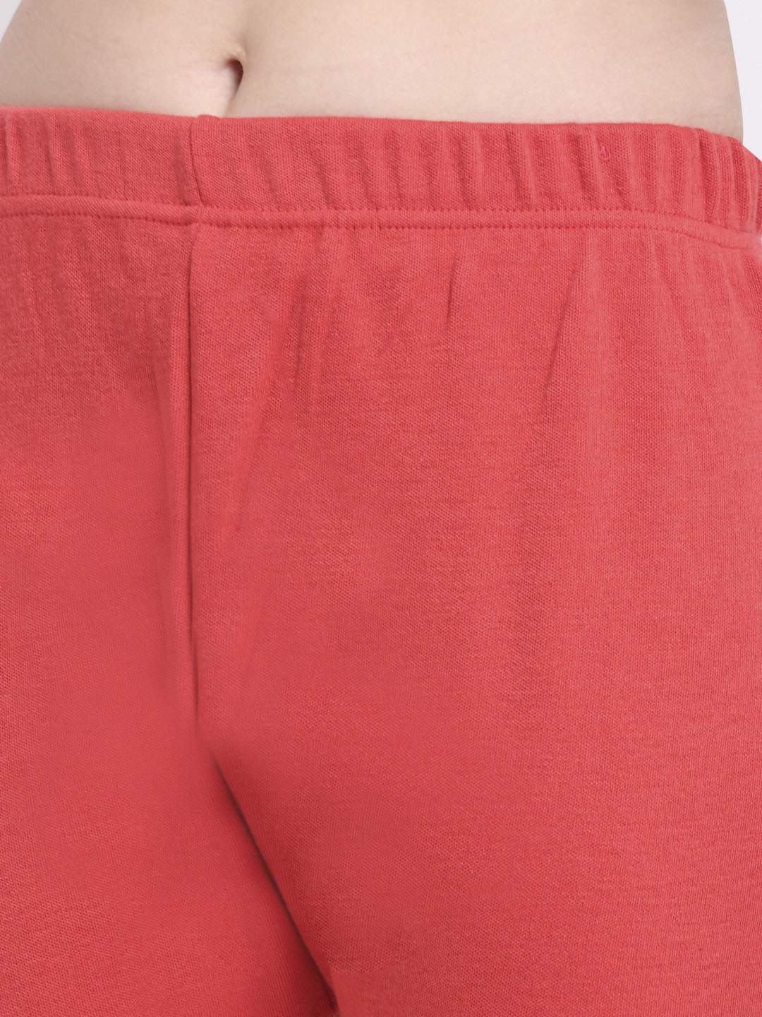 Peach Woolen Ankle-Length Legging