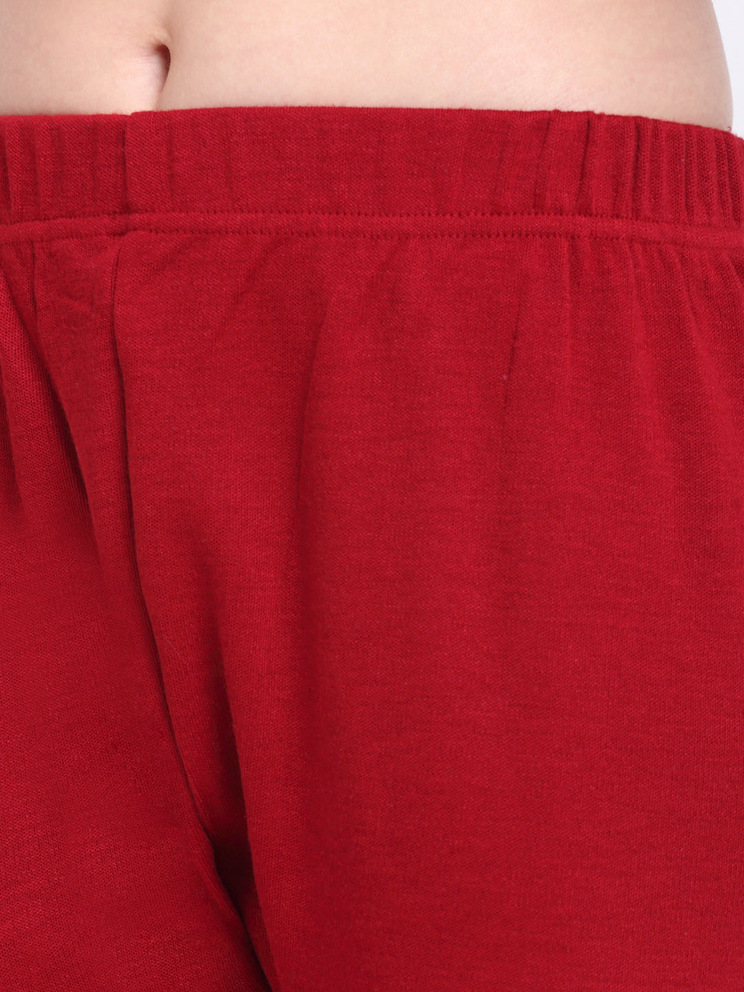 Maroon Woolen Ankle-Length Legging