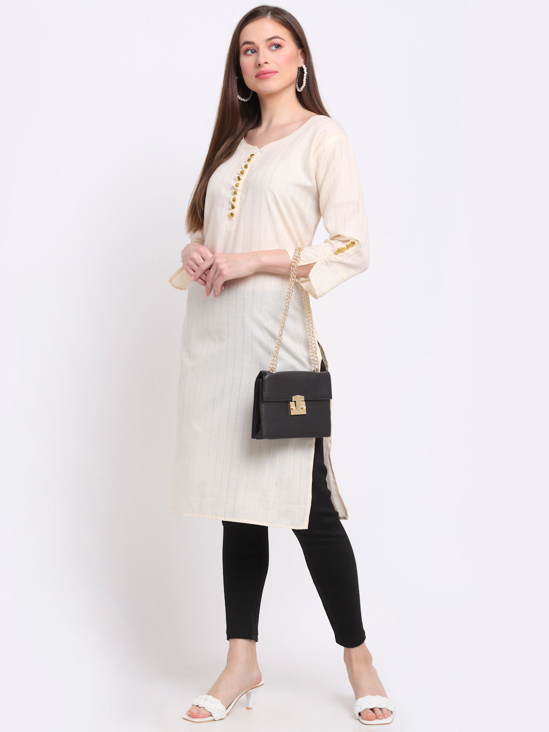 Black Woolen Ankle-Length Legging