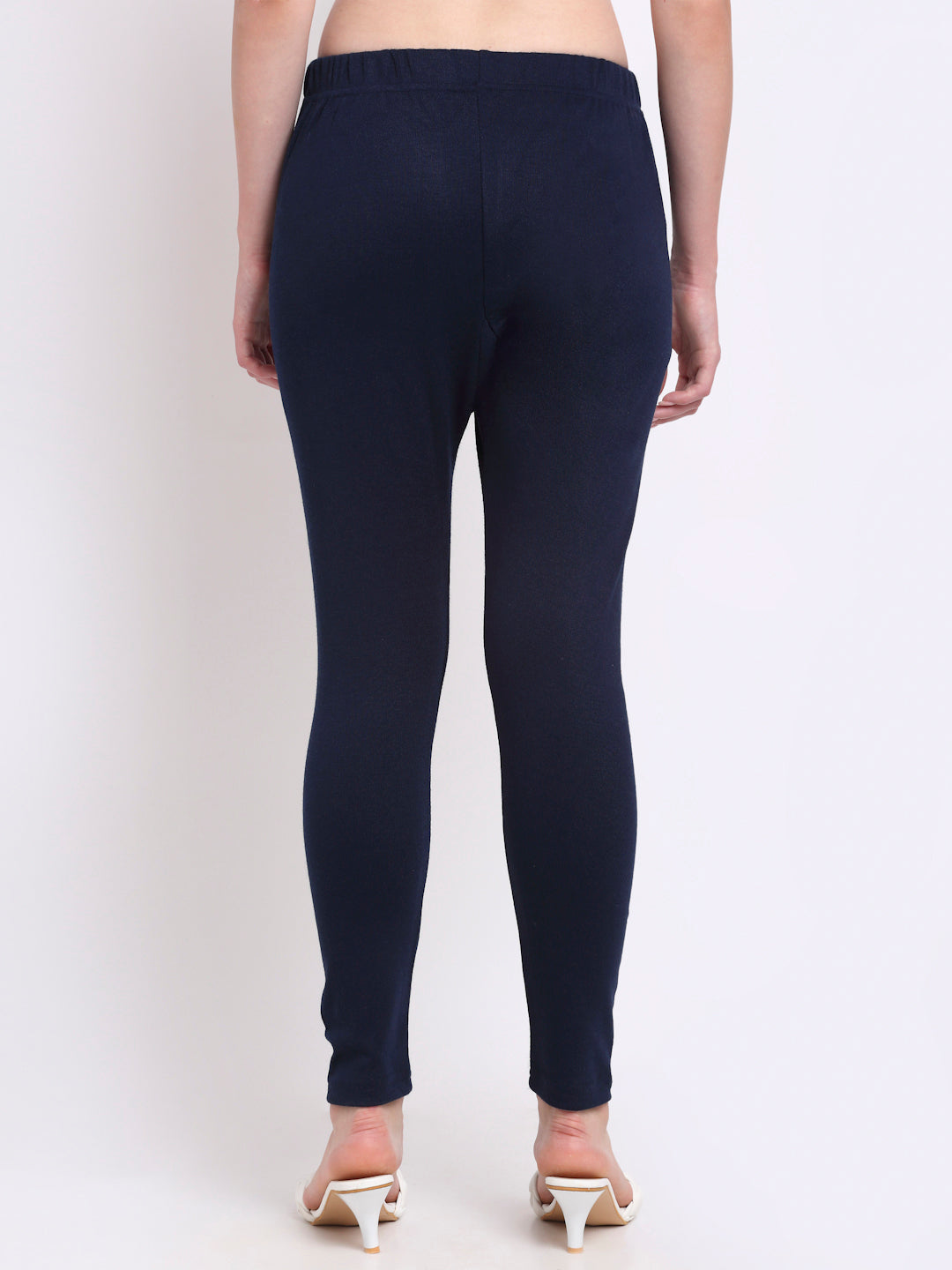 Navy Woolen Ankle-Length Legging