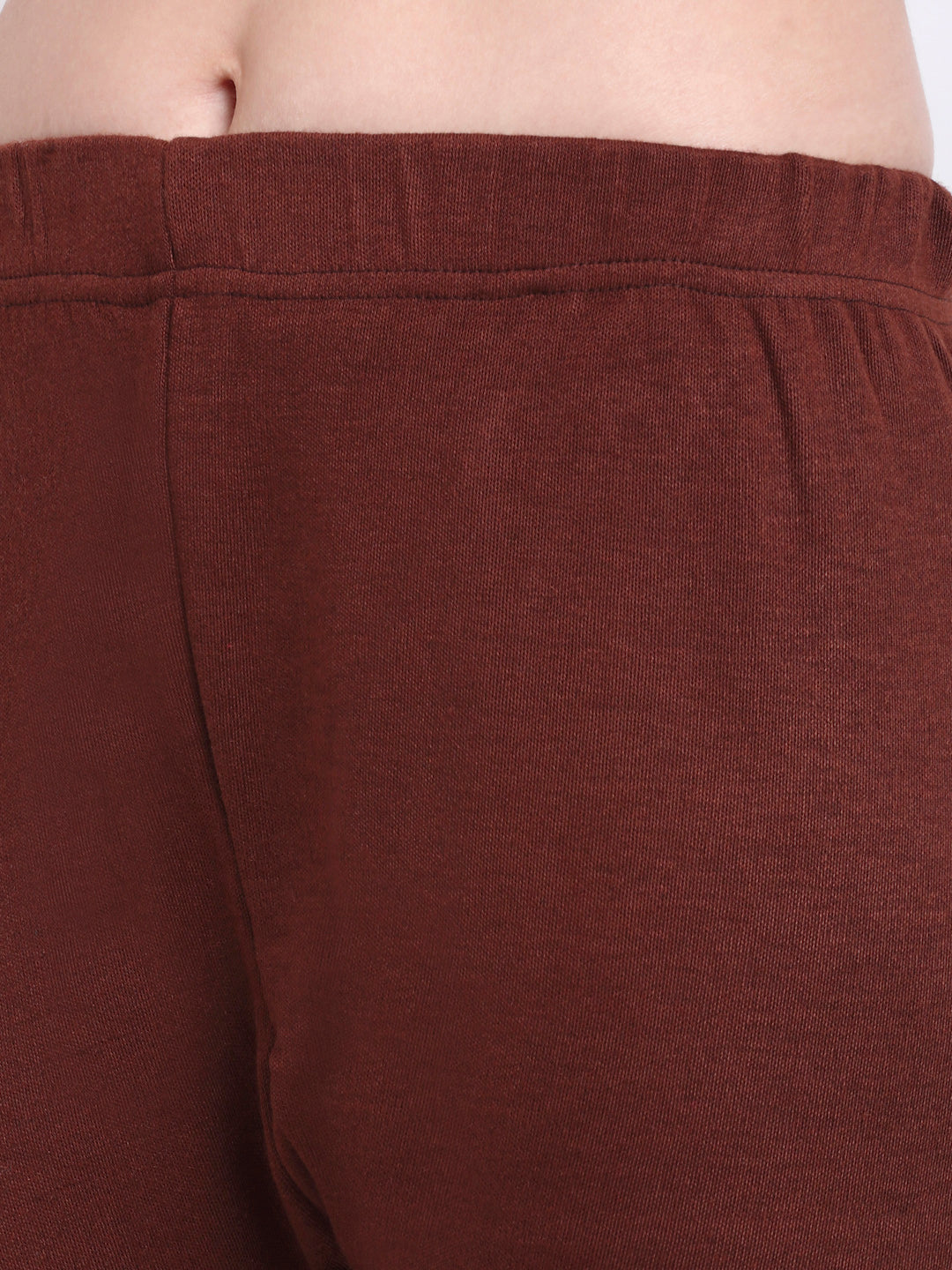 Brown Woolen Ankle-Length Legging