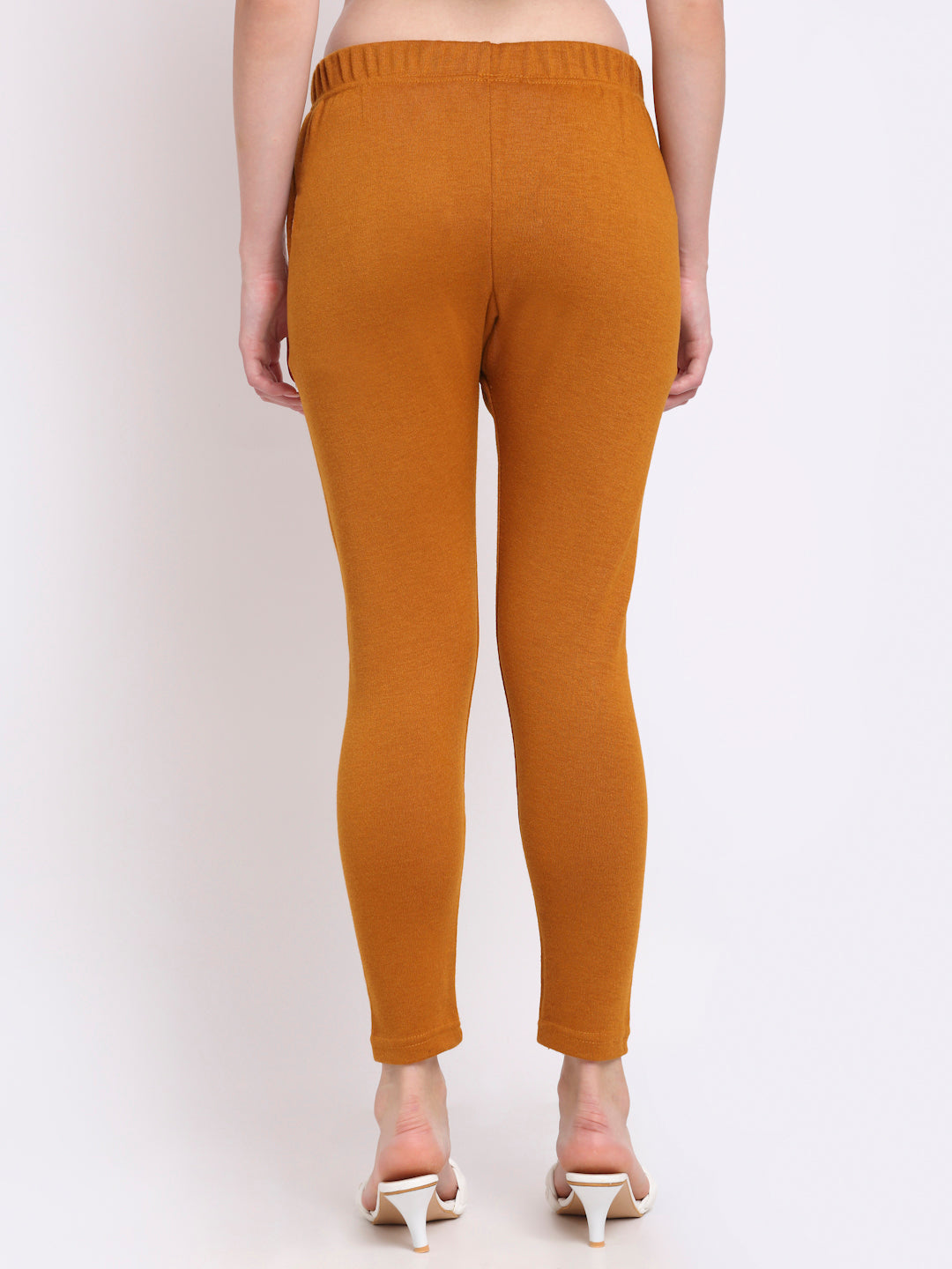 Mustard Woolen Ankle-Length Legging