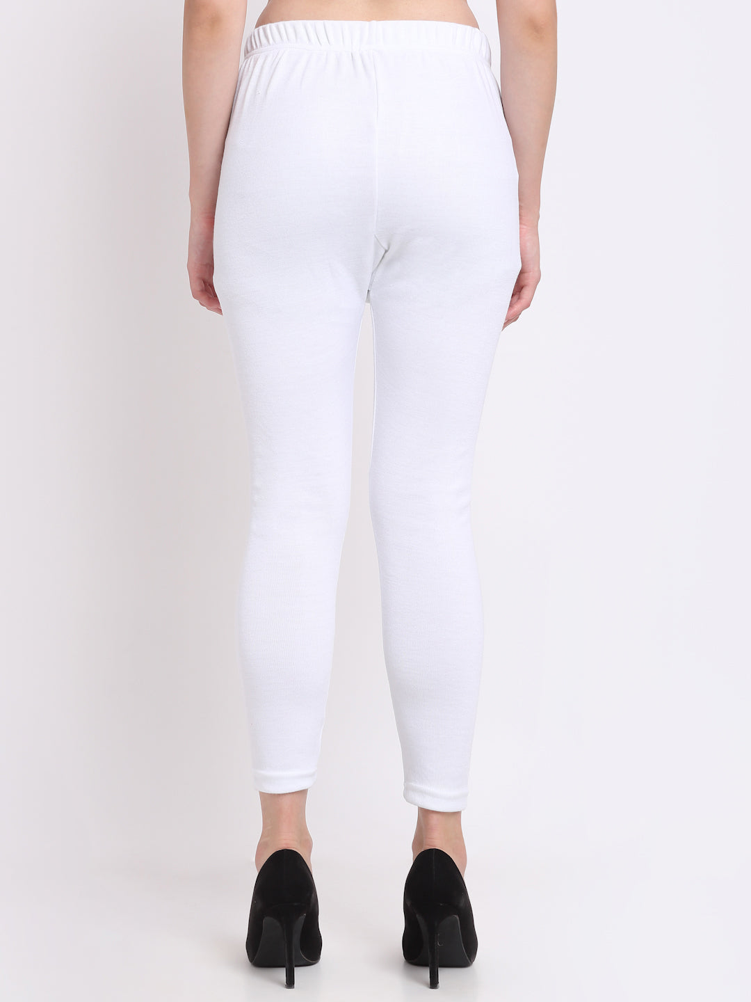White Woolen Ankle-Length Legging