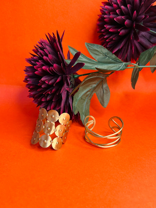 Golden hour Brass Handcuffs-set of 2