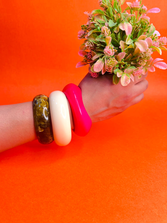 Heer Resin Bangles-Set of 3