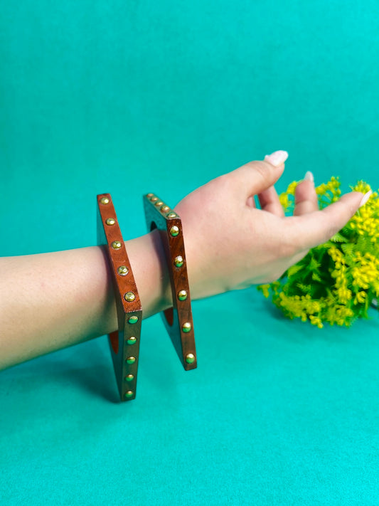 Shaam Wooden Bangles-Set of 2