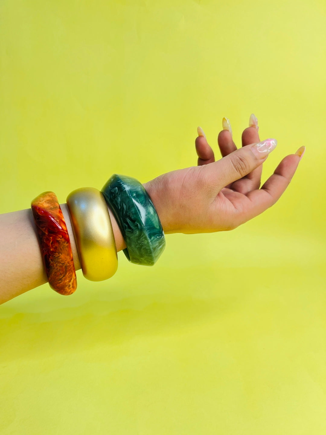 Rizz Resin Bangles-Set of 3