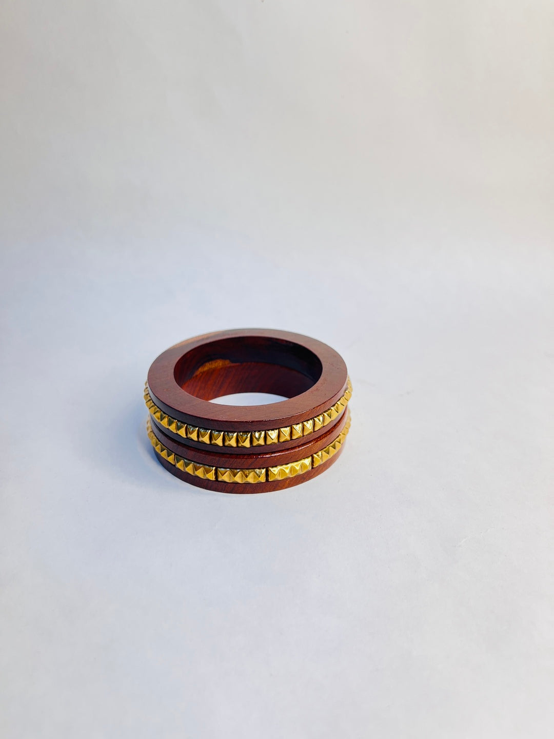 Sajna Wooden & Brass Bangles-Set of 2