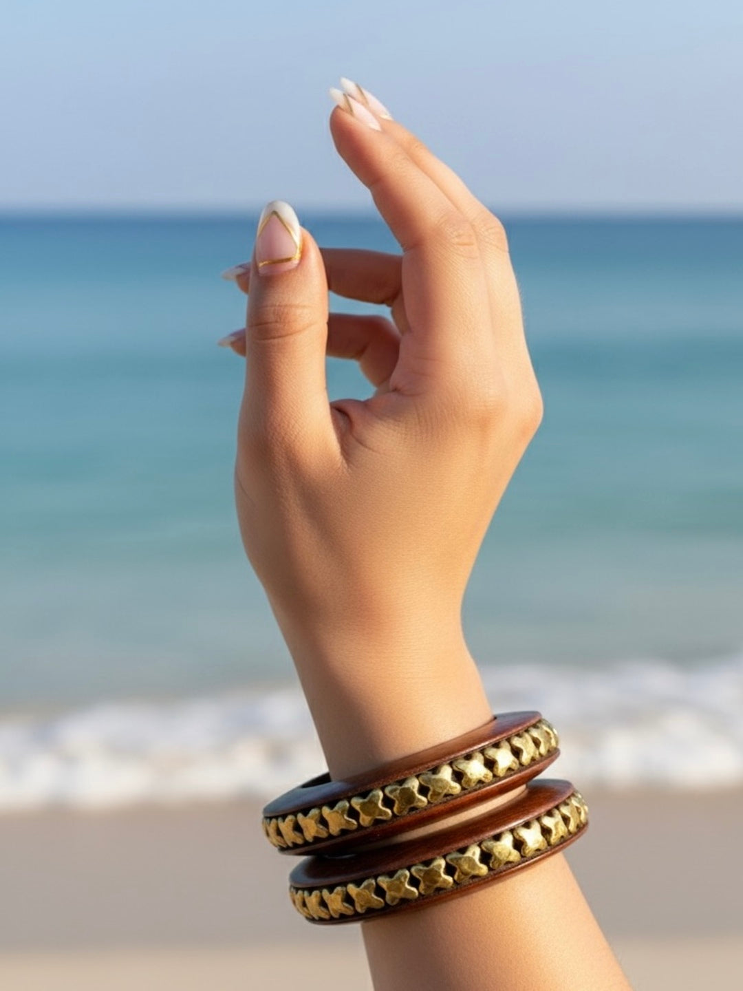 Sundari Wooden Bangles-Set of 2