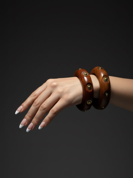 Shani Wooden Bangles-Set of 2