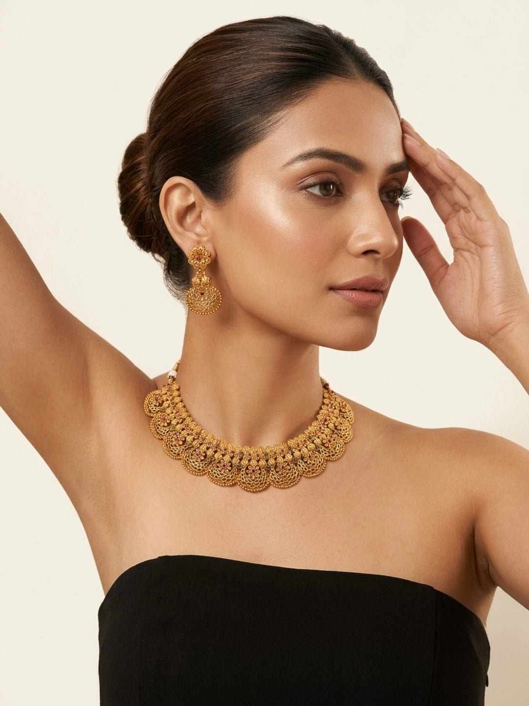 Hibiscus Jaal Jewellery Set