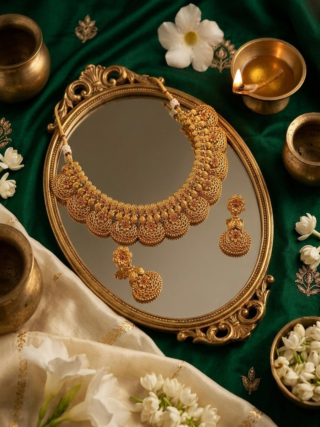 Hibiscus Jaal Jewellery Set