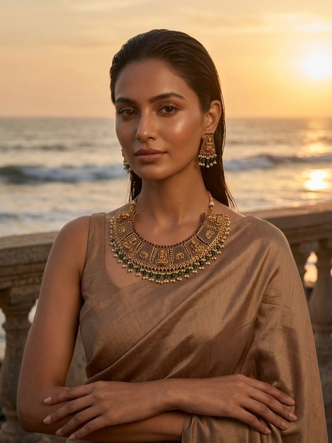 Jhankar Temple Jewellery Set