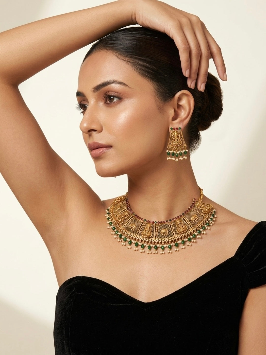 Jhankar Temple Jewellery Set