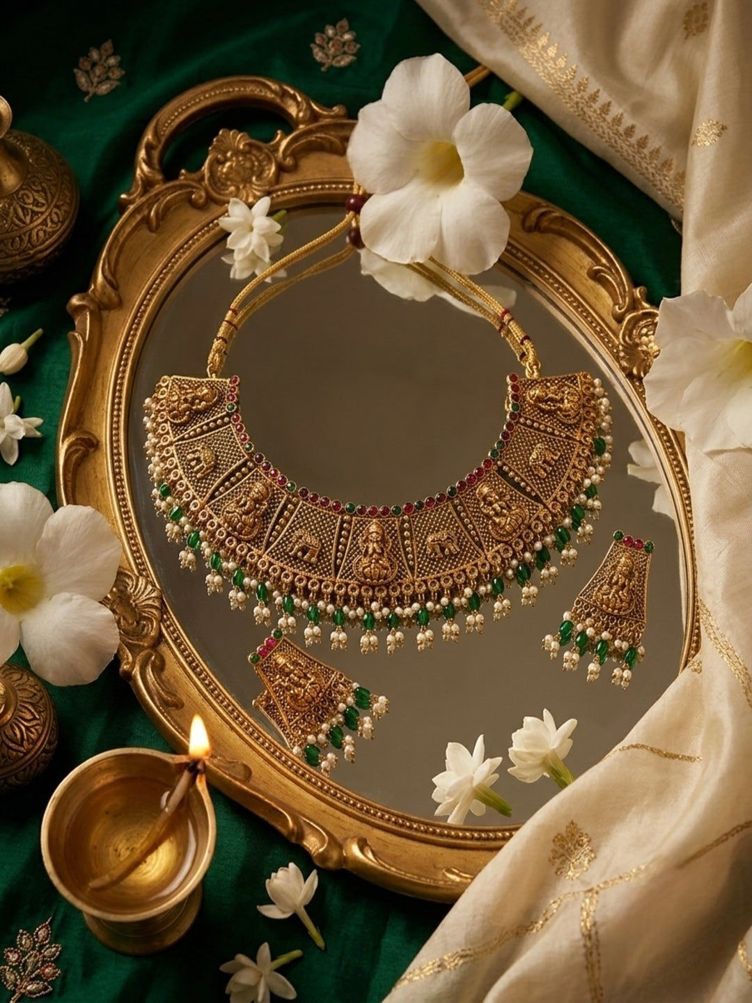 Jhankar Temple Jewellery Set