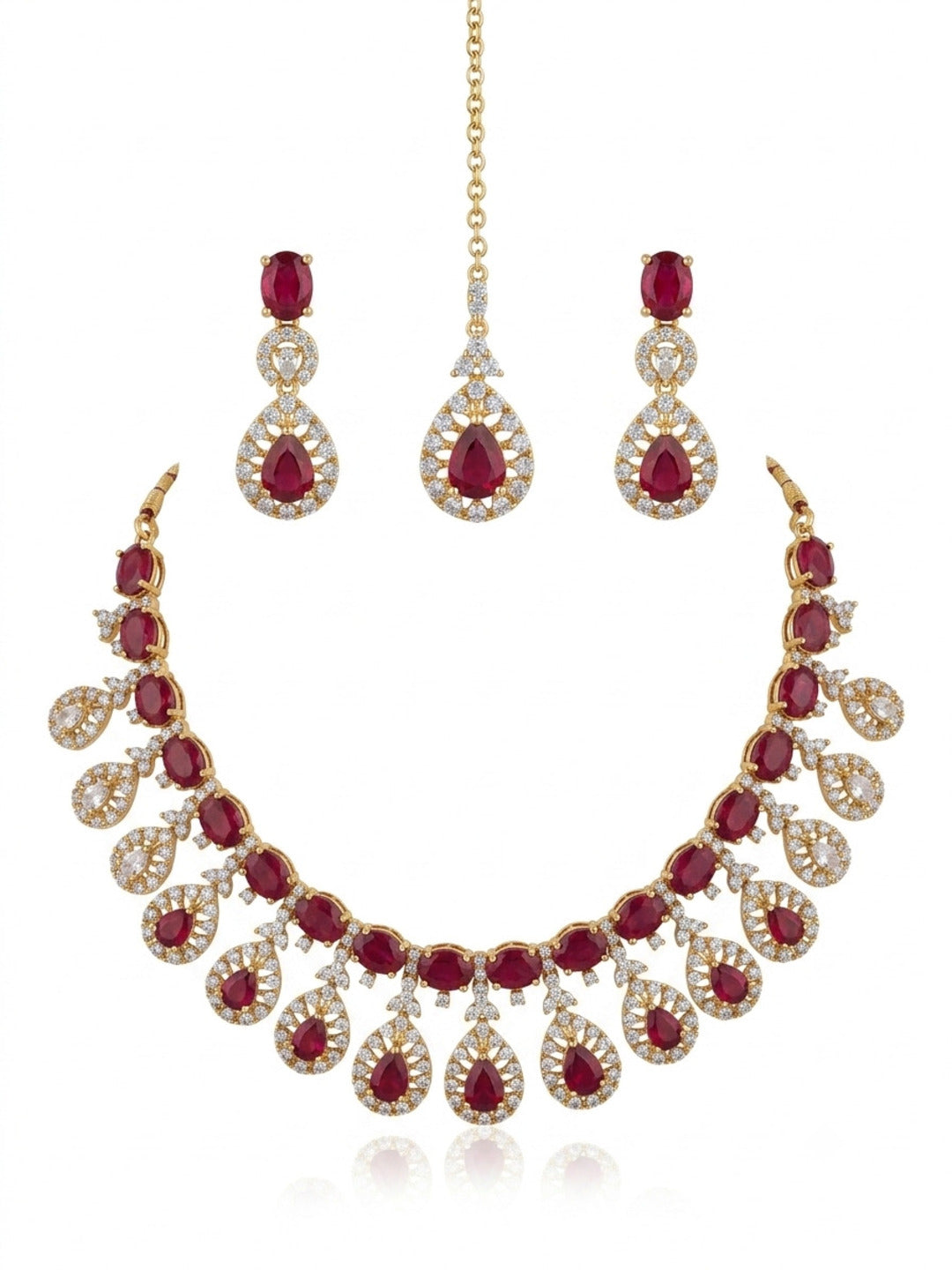 Jodha Bai Jewellery Set With Mangtika