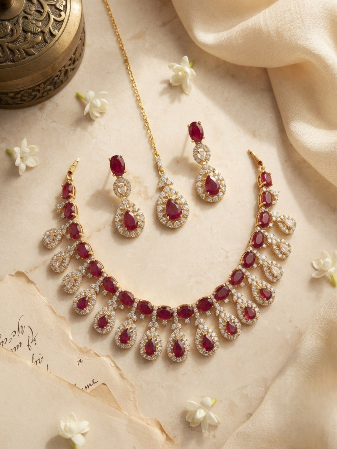 Jodha Bai Jewellery Set With Mangtika