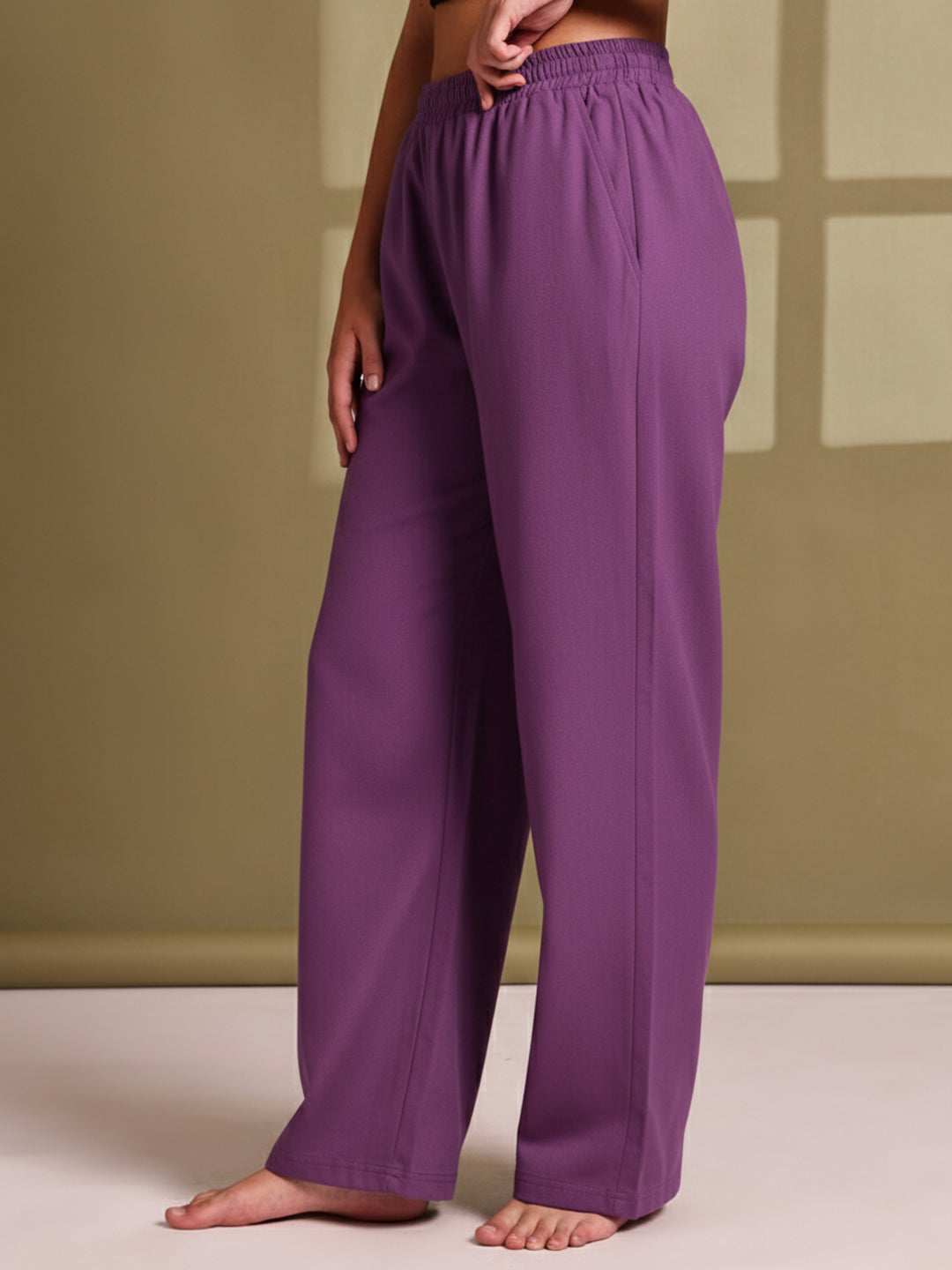 Purple Cotton Terry Lounge Pant