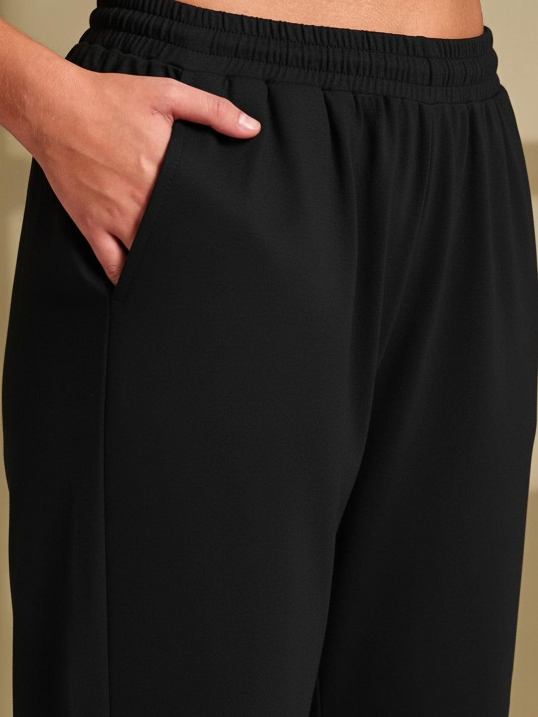 Black Cotton Terry Lounge Pant