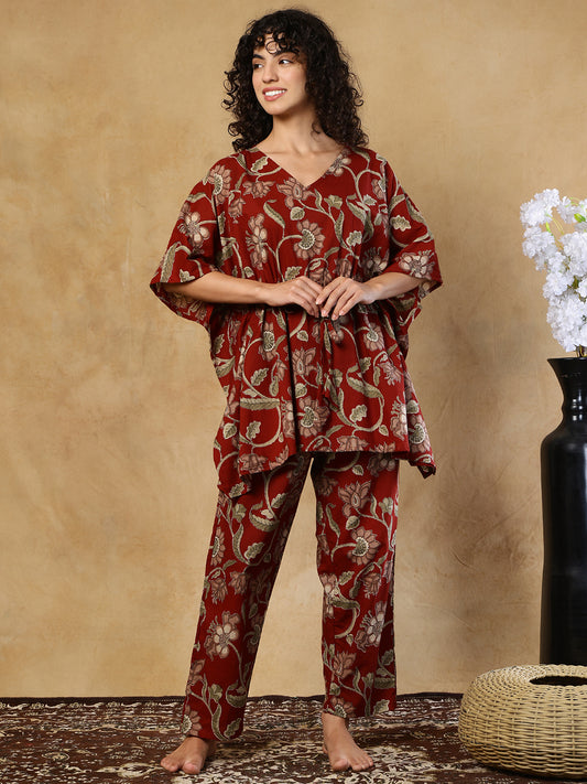 Nakhre Jaal Cotton Kaftan Set