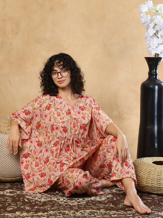 Sajni Jaal Cotton Kaftan Set