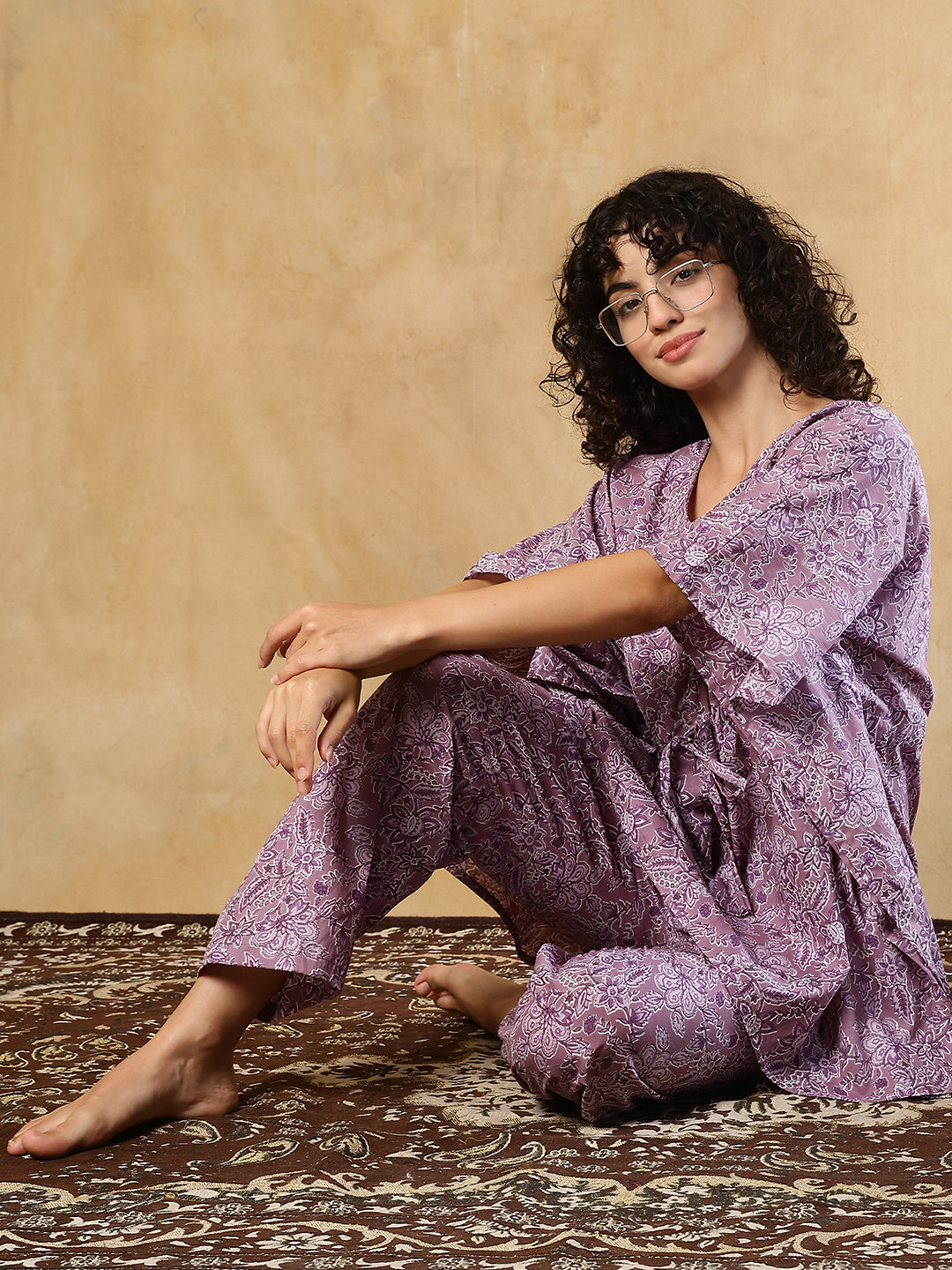 Saira Jaal Cotton Kaftan Set