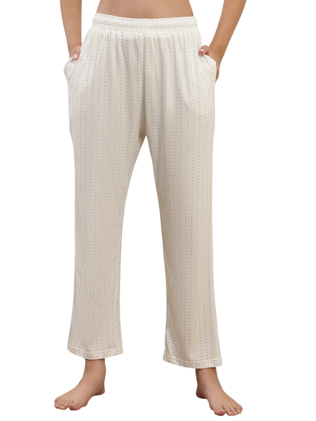 Tint Polka Dot Printed Cotton Lounge Pant