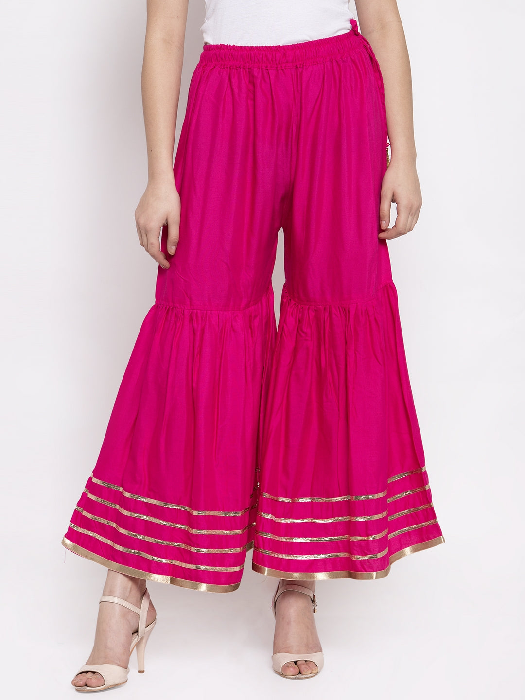 Hot Pink Rayon Sharara